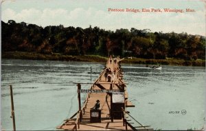 Pontoon Bridge Elm Park Winnipeg MB Manitoba Admission 5 Cents Postcard H47