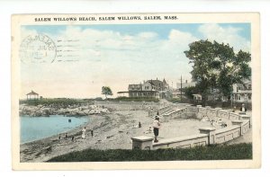 MA - Salem. Salem Willows Beach    (postal ink)