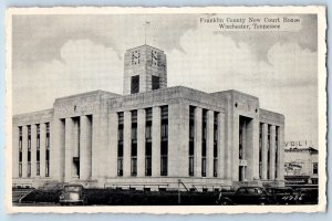 Winchester Tennessee TN Postcard Franklin County New Court House 1942 Vintage