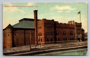 Second Regiment Armory Trenton New Jersey Vintage Unposted Postcard NJ