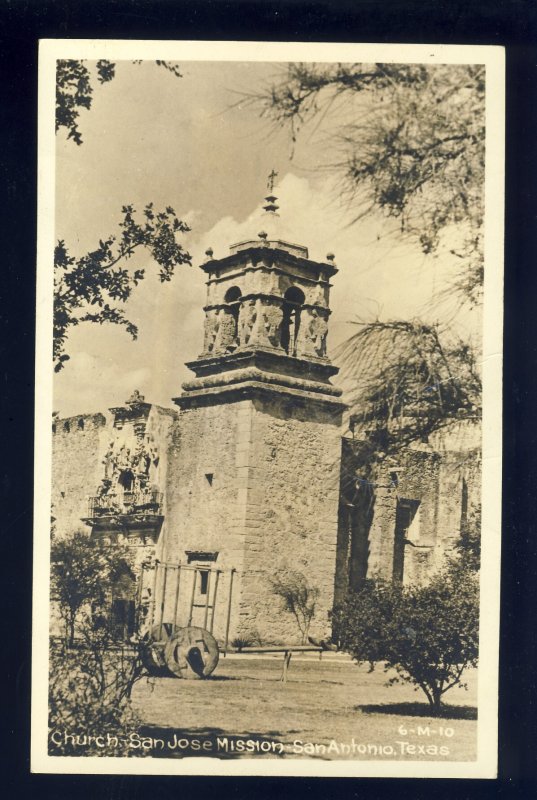 San Antonio, Texas/TX Postcard, View Of Church, San Jose Mission