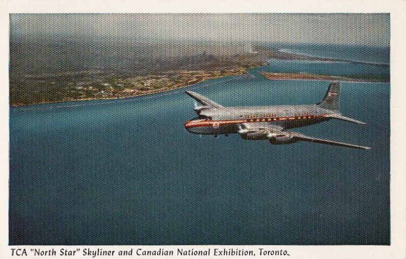 Postcard Airline TCA North Star Skyliner + Canadian National Exhibition Toronto