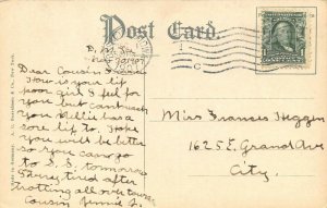 Des Moines Iowa 1907 Postcard 6th Avenue South From Park Street