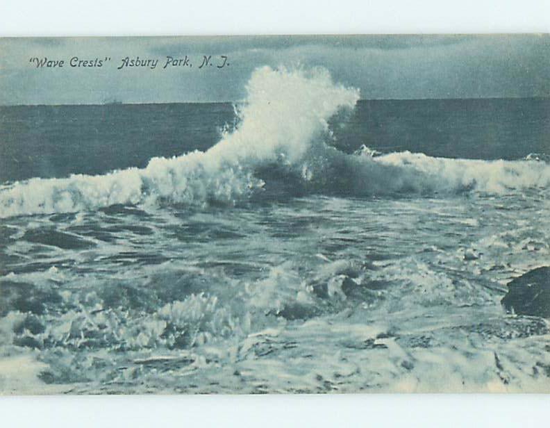 Divided-Back WAVE CRESTS Asbury Park New Jersey NJ HM7261