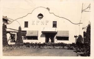 C1/ Shenandoah Iowa Ia Real Photo RPPC Postcard 1946 KFNF Radio Station