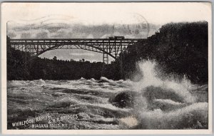 Niagara Falls NY Whirlpool Rapids Railroad Bridge 1907 Postcard H82