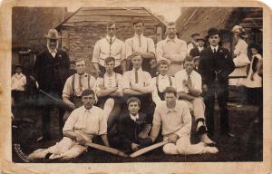 C98/ Sports Postcard c1910 CRICKET TEAM Club Winslow Great Britain RPPC