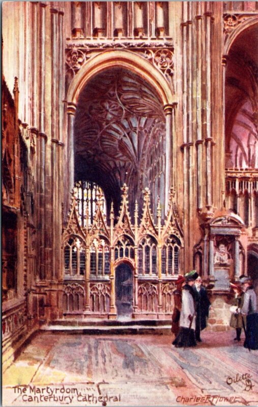 Postcard ENG Kent Tuck 7021 Canterbury Cathedral The Martyrdom