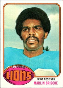 1976 Topps Football Card Marlin Briscoe Detroit Lions sk4628