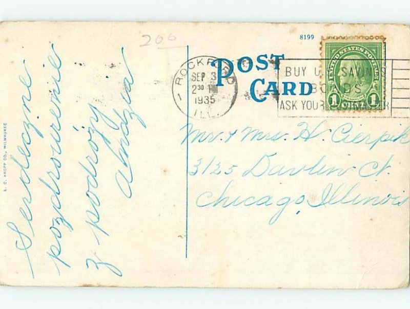 W-border LIBRARY SCENE Rockford Illinois IL AF1610