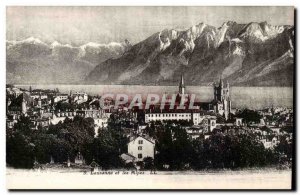 Switzerland - Schweiz - Lausanne and the Alps - Old Postcard