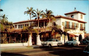 Santa Barbara, CA California  PRESIDIO RESTAURANT  50's Cars  VINTAGE  Postcard