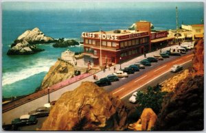 Seal Rocks And Cliff House Restaurant San Francisco California CA Road Postcard