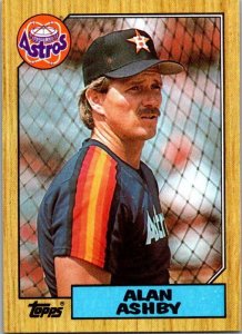 1987 Topps Baseball Card Alan Ashby Houston Astros sk3351