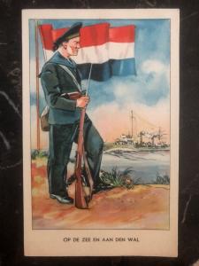 Mint Netherlands WW 2 Picture Patriotic  Postcard on the sea and on shore