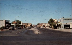 Riverton Wyoming WY Classic 1950s Cars Street Scene Vintage Postcard