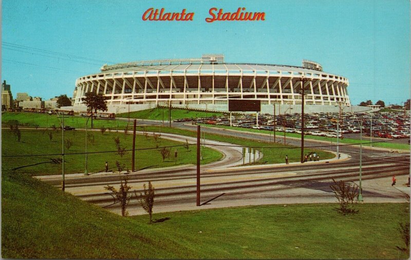 Atlanta Stadium Home of the Braves and the Falcons Atlanta GA Postcard PC435