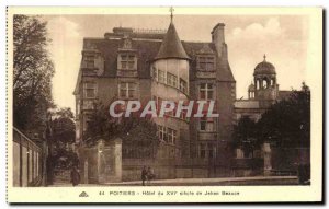 Old Postcard Poitiers Hotel from 15th Century Jehan Beauce