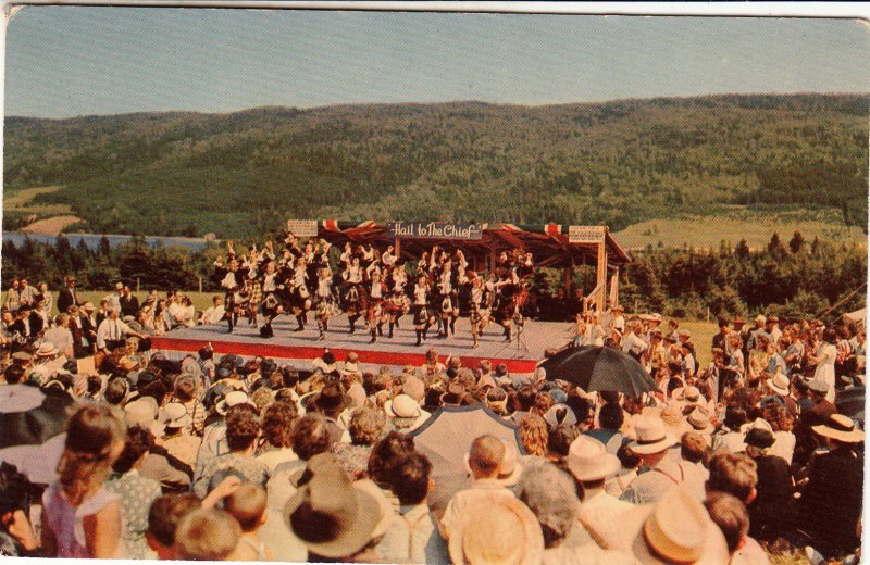 P1761 Canada Nova Scotia St Ann Gaelic Mod Highland Dancing Bagpiping Postcard