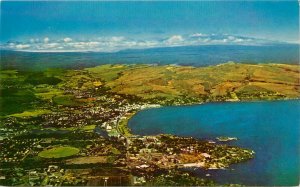 Vintage Postcard; Aerial View of Hilo HI Big Island Unposted Nice