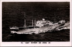 MS Alnati Rotterdam South America Line Ship Vintage RPPC 09.93