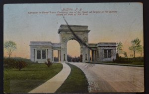 Buffalo, NY - Entrance to Forest Lawn Cemetary - 1909