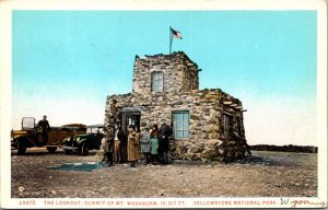 Postcard The Lookout Summit of Mt. Washburn Yellowstone National Park, Wyoming