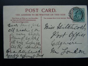 PORTSMOUTH HARBOUR shows Floating Bridge & Tugs LILY & ELPHIN c1903 Postcard