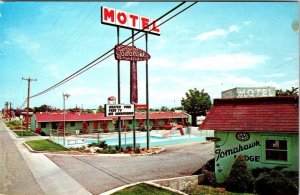 Cortez, CO Colorado  TOMAHAWK LODGE Hwy 666/Navajo Trail  ROADSIDE Pool Postcard