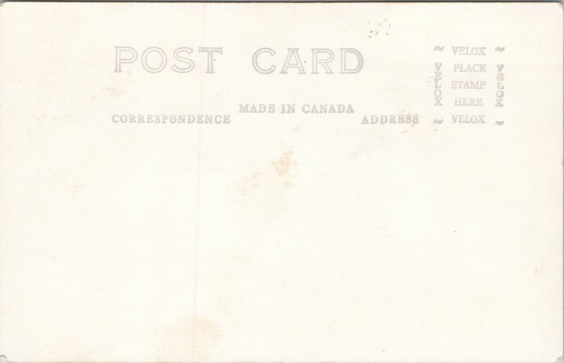 Nakina Ontario Railway Station Depot #6021 Locomotive Fisher RPPC Postcard G78