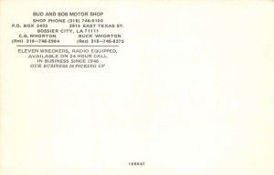 Bossier City Louisiana Bud And Bob Motor Shop, Photochrome Vintage PC U14220