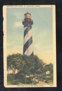 ST. AUGUSTINE FLORIDA ANASTASIA LIGHTHOUSE VINTAGE POSTCARD