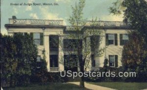 Home of Judge Speer - Macon, Georgia GA