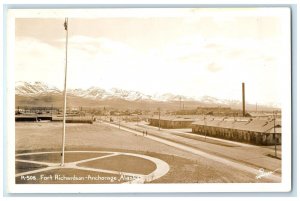c1950's View Of Fort Richardson Anchorage Alaska AK RPPC Photo Vintage Postcard