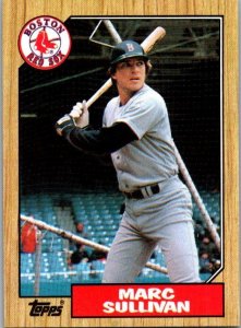 1987 Topps Baseball Card Marc Sullivan Boston Red Sox sk3125