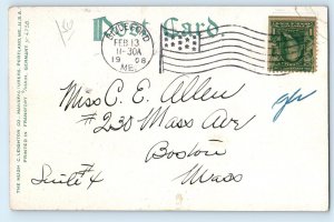 1908 Saco Maine Vintage Postcard River From York Hill Aerial View Houses Posted