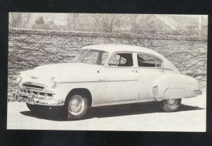 1949 CHEVROLET FLEETLINE SEDAN VINTAGE CAR DEALER ADVERTISING OPSTCARD CHEVY