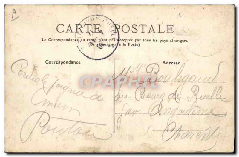 Old Postcard Bank Caisse d & # 39Epargne and Orb street Libourne