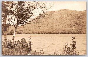 1940 Camden Maine Lake Megunticook View Real Photo RPPC Vintage Postcard