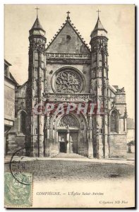 Old Postcard Compiegne The Church of Saint Anthony