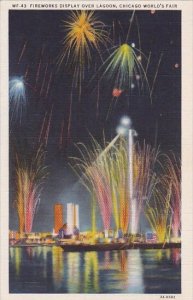 Fireworks Display Over Lagoon Chicago World's Fair 1933