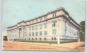 State View~McKinley High School Chicago Illinois~Rotograph Vintage Postcard