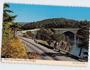 Postcard Canoe and Deception Pass Bridges, Washington