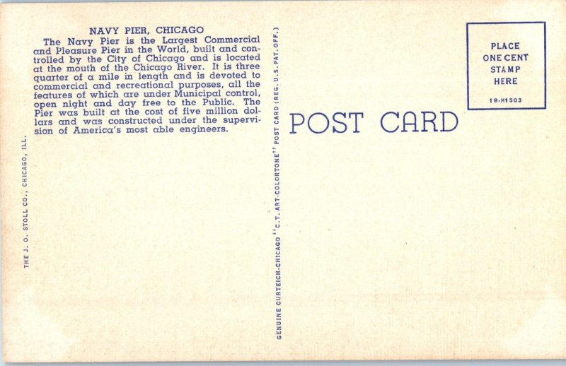 Navy Pier Chicago Illinois Postcard