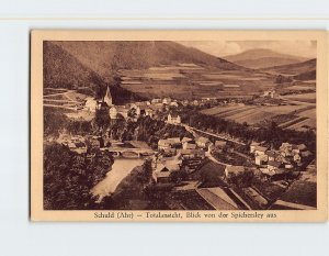 Postcard Totalansicht, Blick von der Spichersley aus, Schuld, Germany