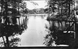 West Peabody Massachusetts Scenic River View Real Photo Antique Postcard K20223