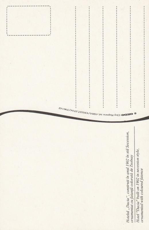 Romania Satu Mare hotel Dacia secession style architecture