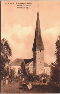 Finland Jakobstad Church Vintage Postcard 09.51