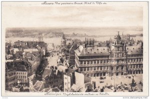 ANVERS, Belgium, 1900-1910´s; Vue Panorama Escaut, Hotel De Ville