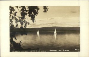 Harding Lake AK Sailing Censor Approved Real Photo Postcard